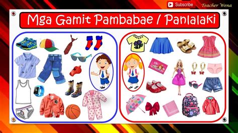 gamit panlaba|Mga Kagamitang Panlalaki at Pambabae .